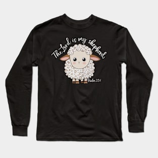 The Lord Is My Shepherd Christian Sheep Long Sleeve T-Shirt